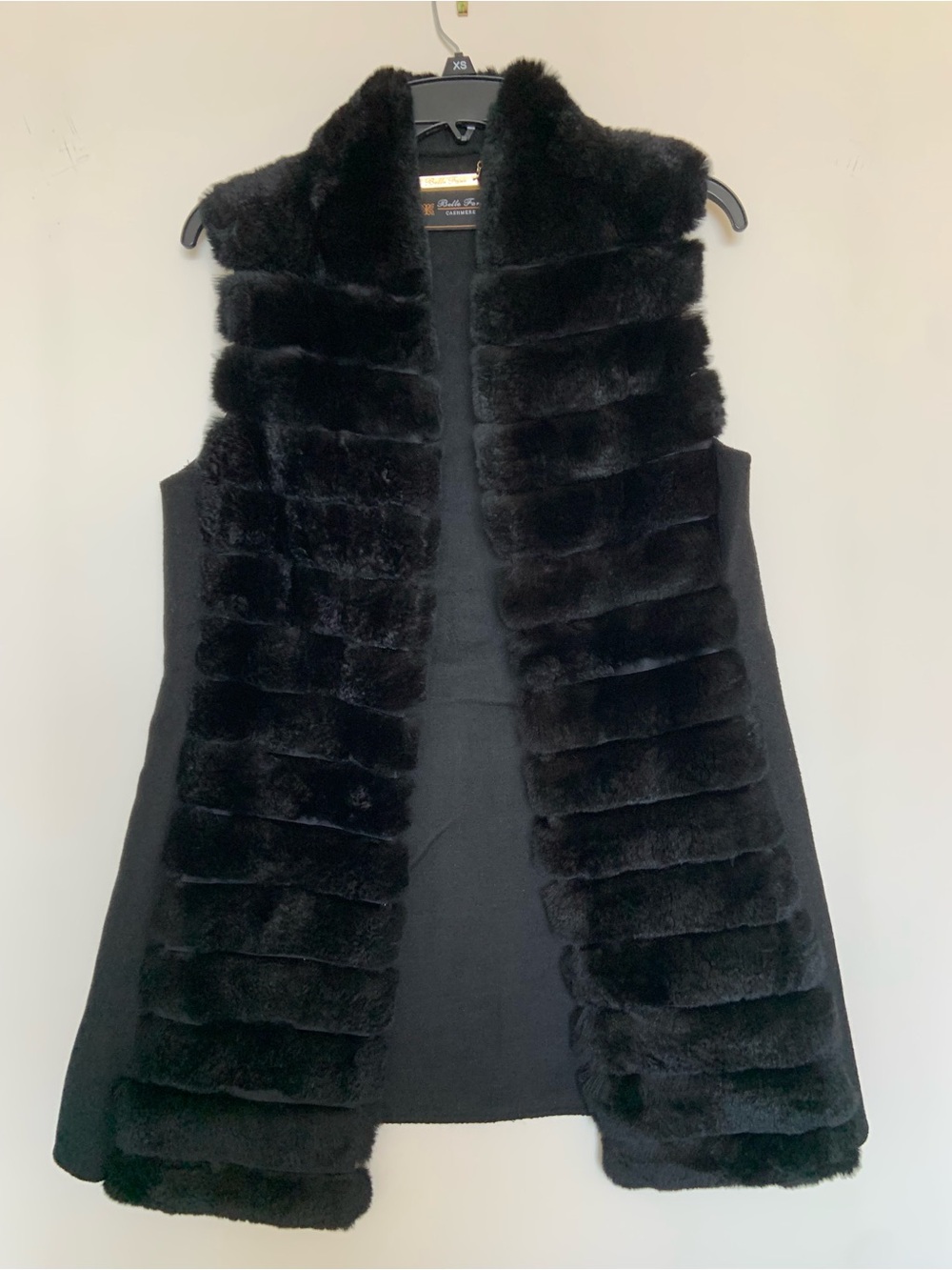 Belle Fare cashmere and fur vest